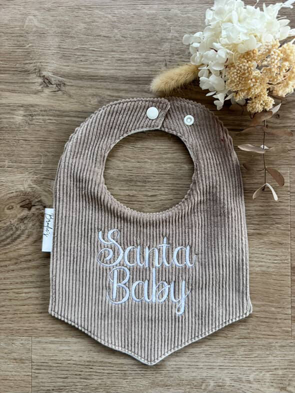 Santa Baby embroidered Bib