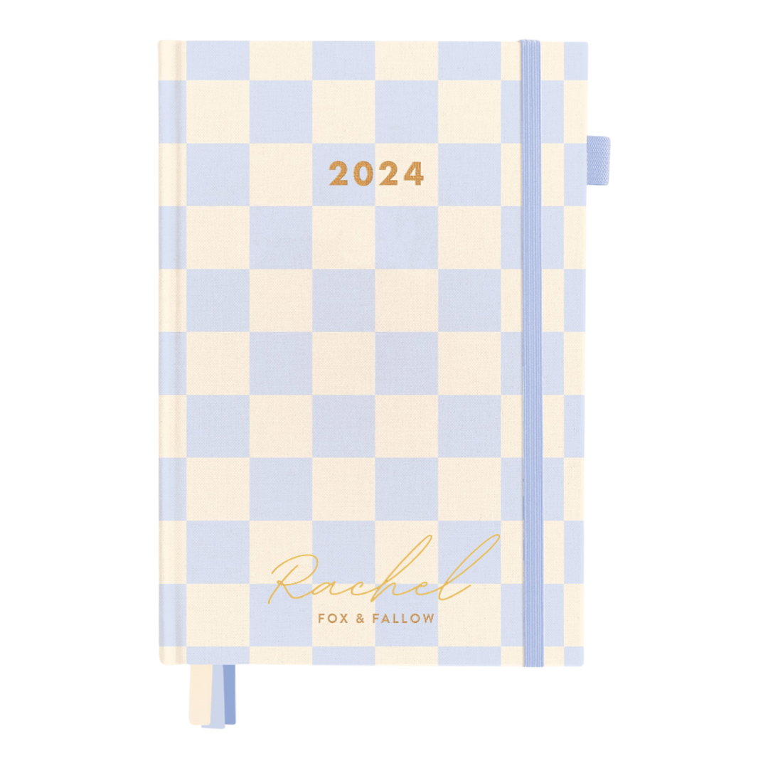 2024 A5 Blue Check Diary