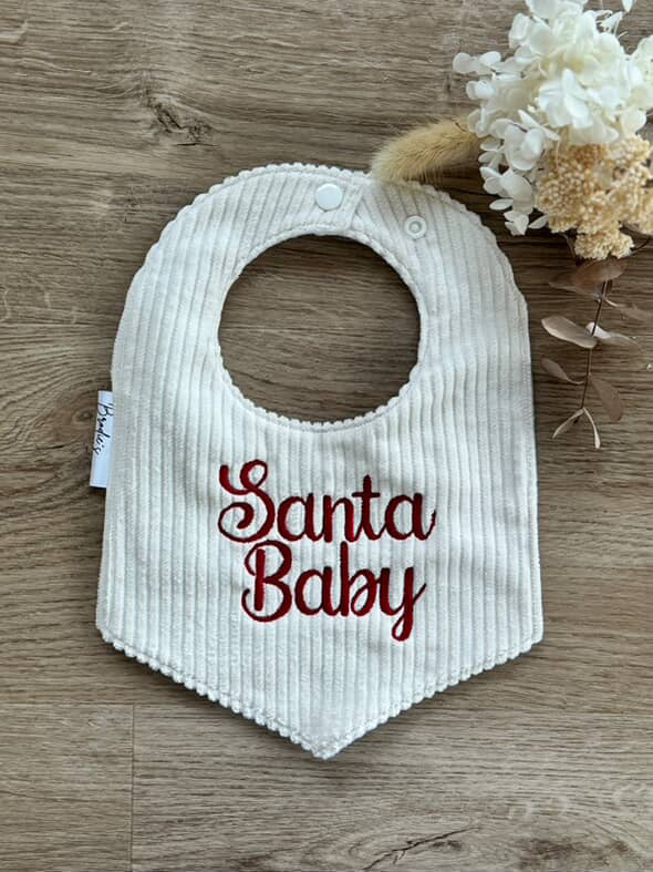 My First Christmas embroidered Bib