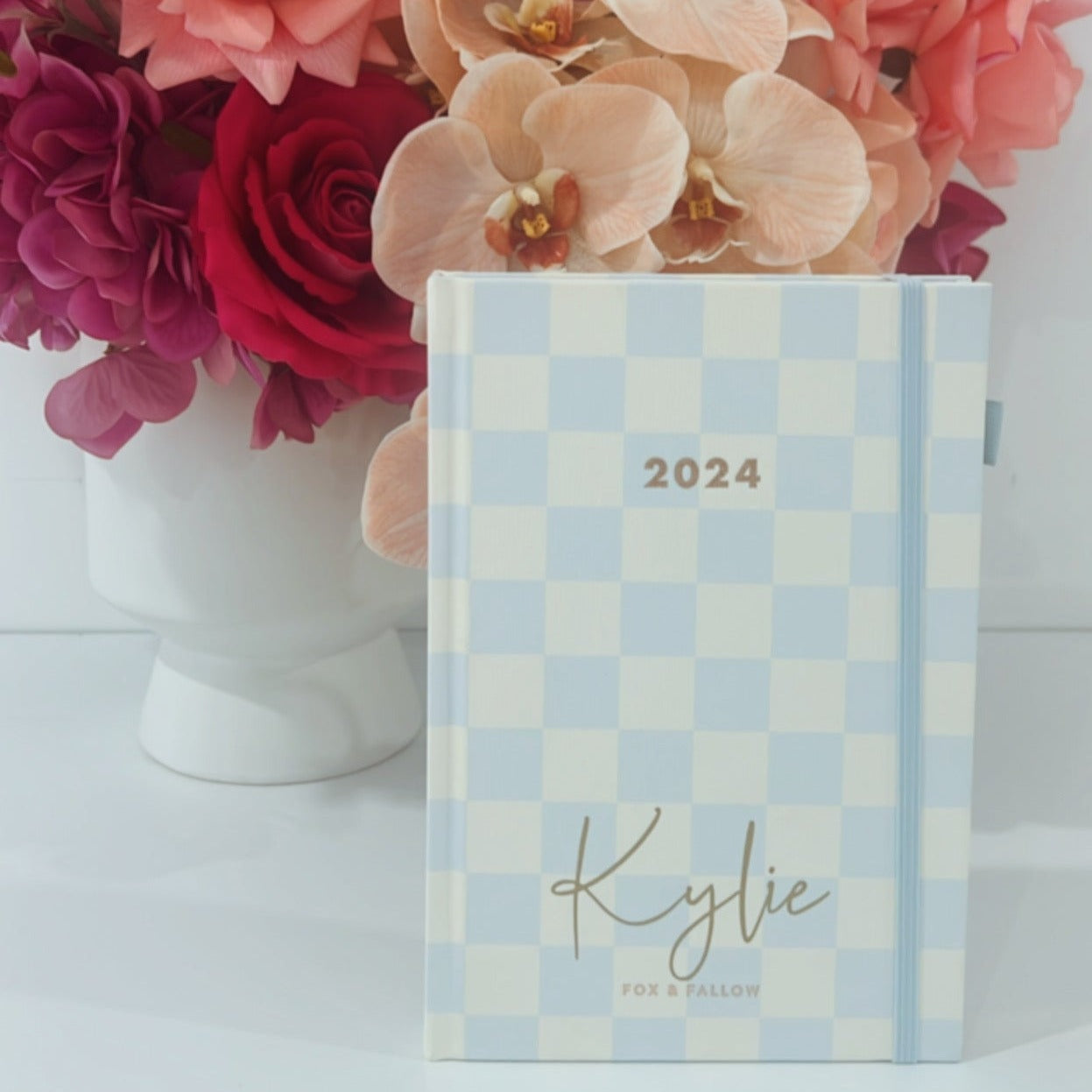 2024 A5 Blue Check Diary