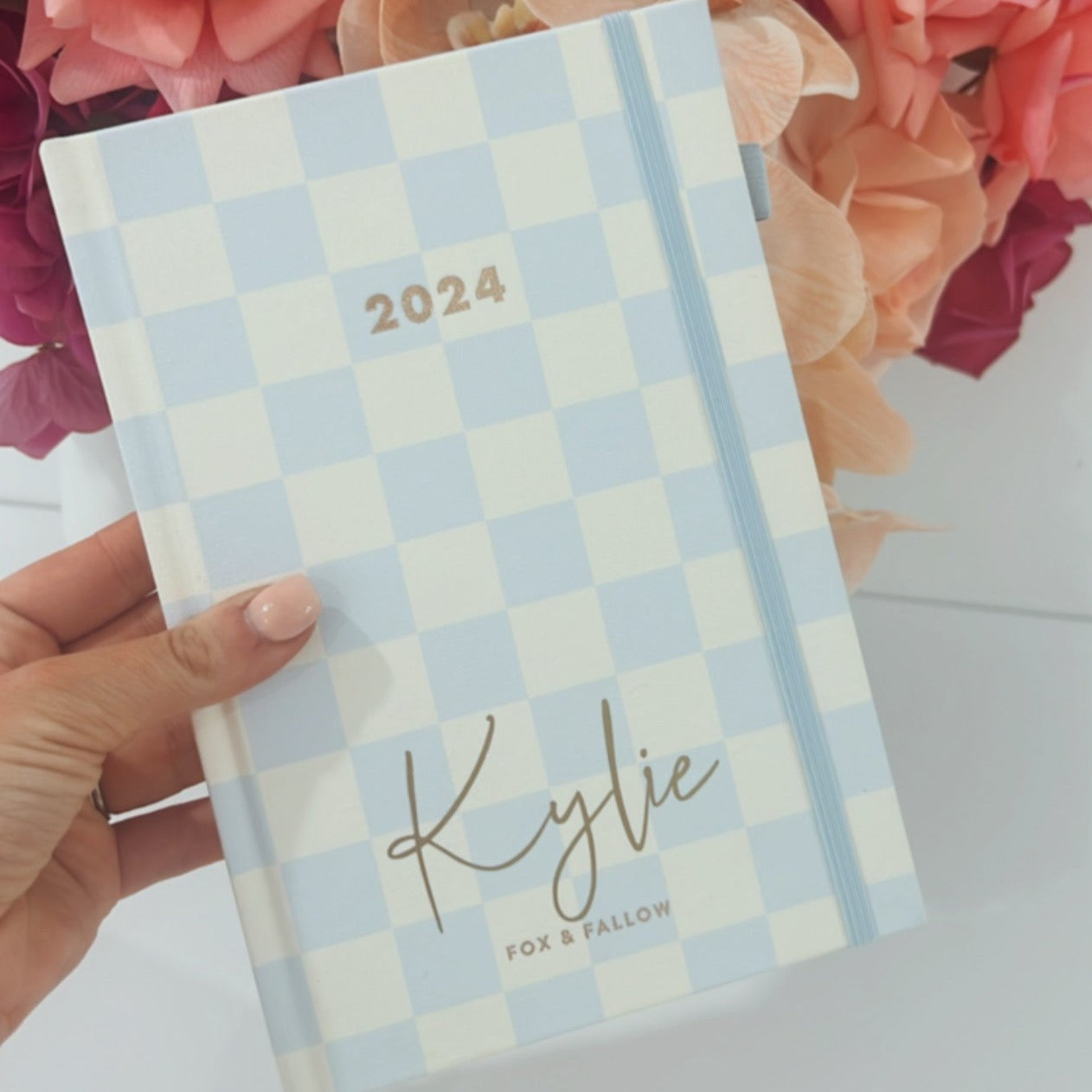 2024 A5 Blue Check Diary