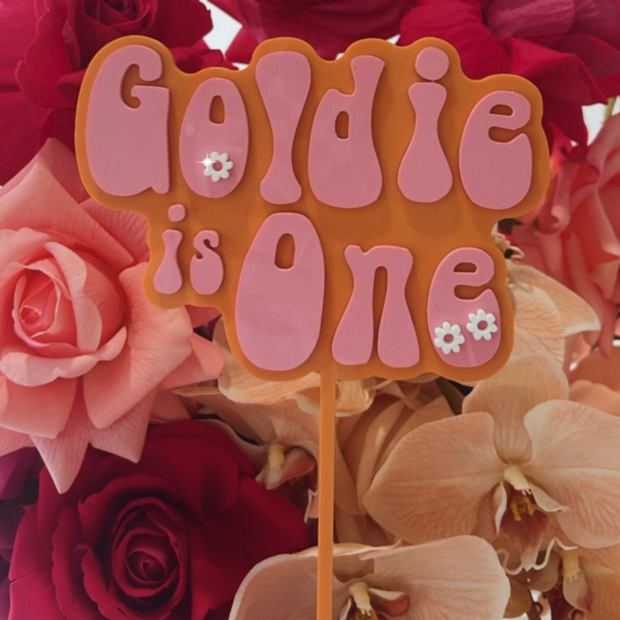 Triple Acrylic Cake Toppers