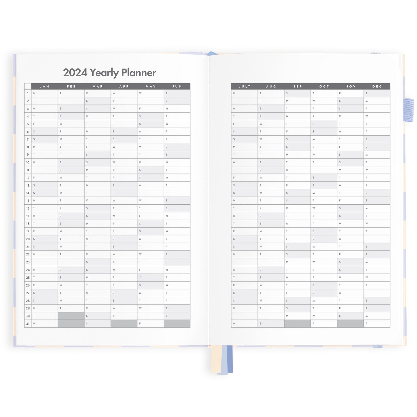 2024 A5 Blue Check Diary