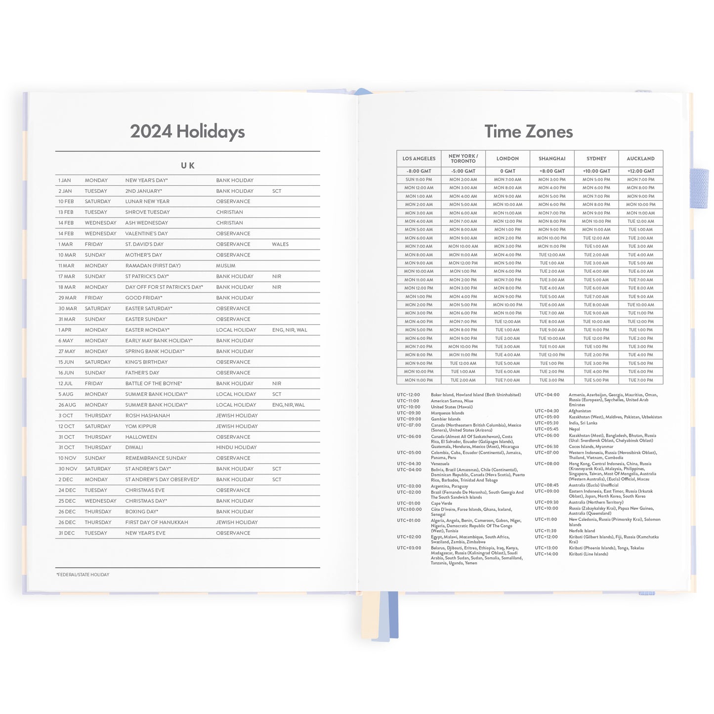 2024 A5 Blue Check Diary