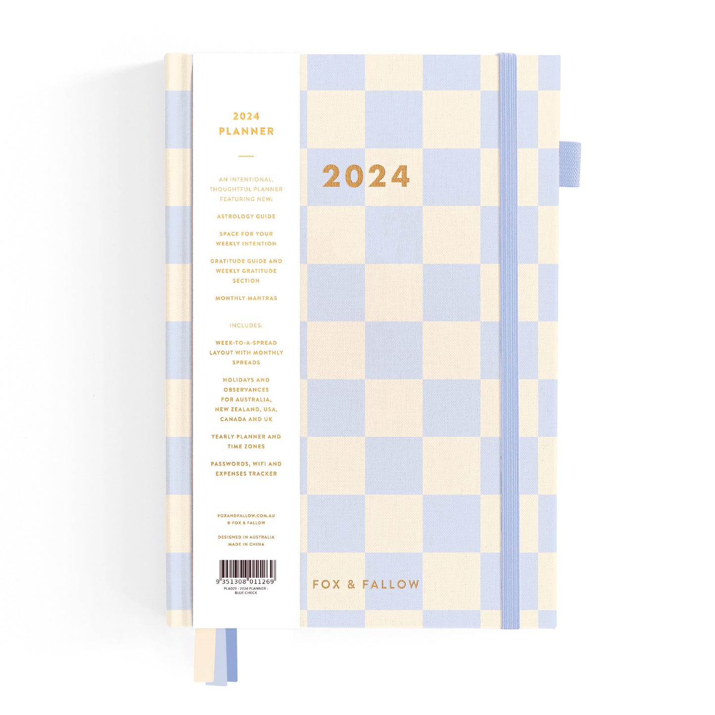 2024 A5 Blue Check Diary