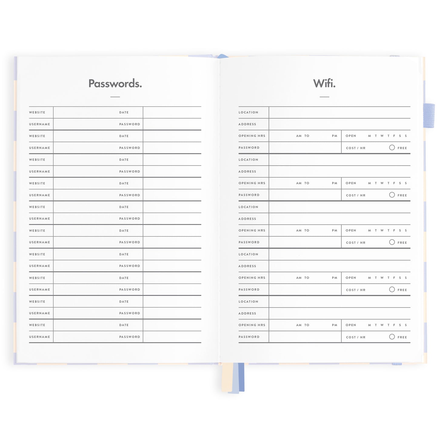 2024 A5 Blue Check Diary