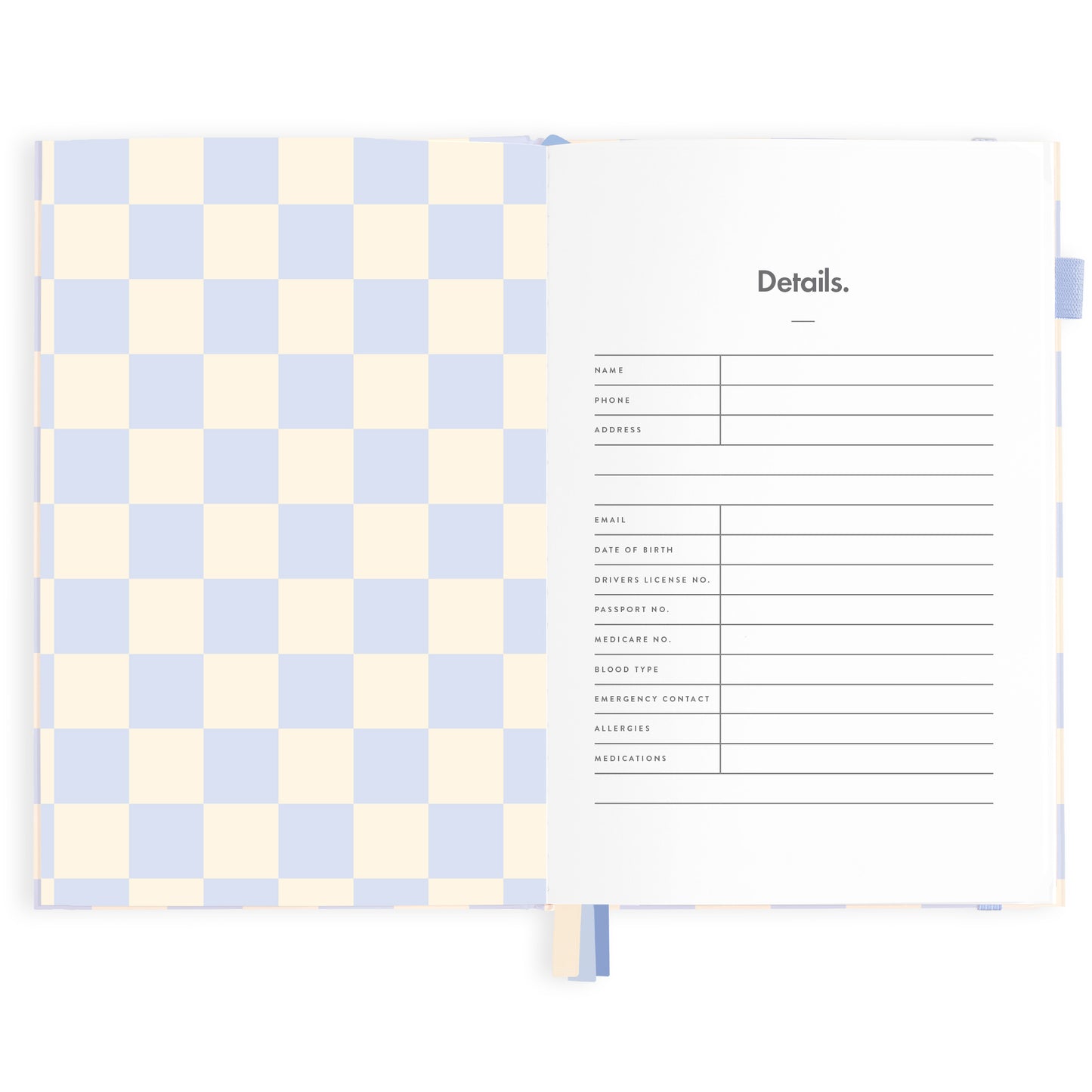 2024 A5 Blue Check Diary