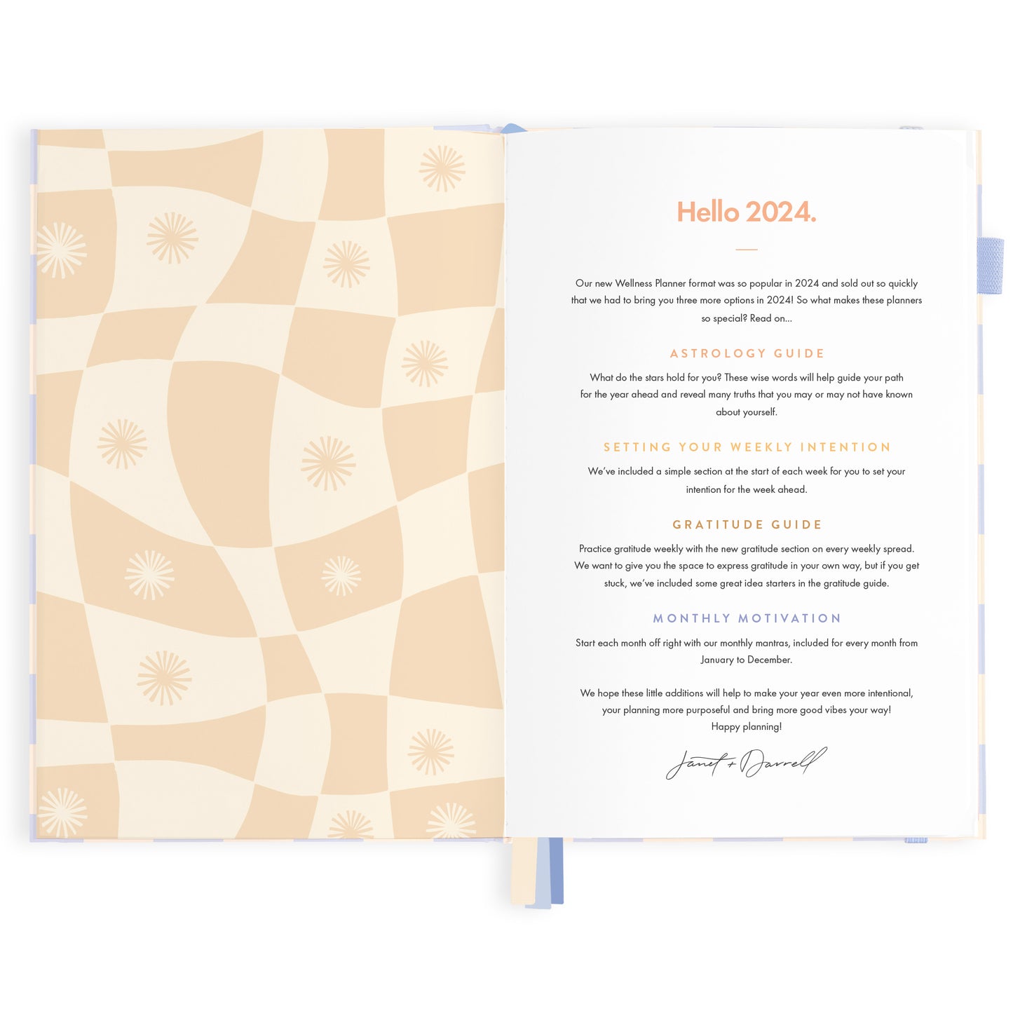 2024 A5 Blue Check Diary
