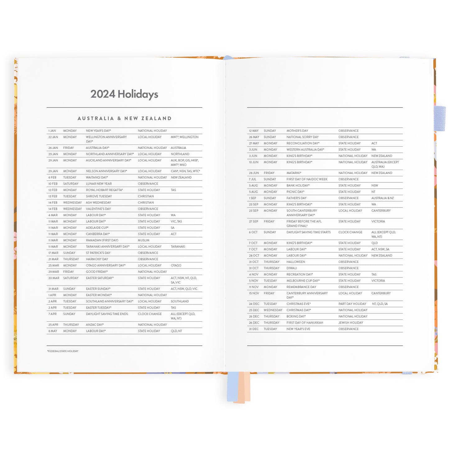 2024 A5 Botanika Rust Diary