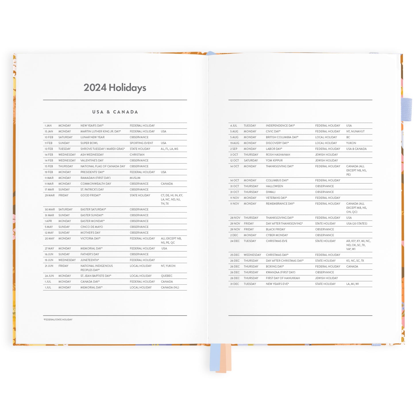 2024 A5 Botanika Rust Diary