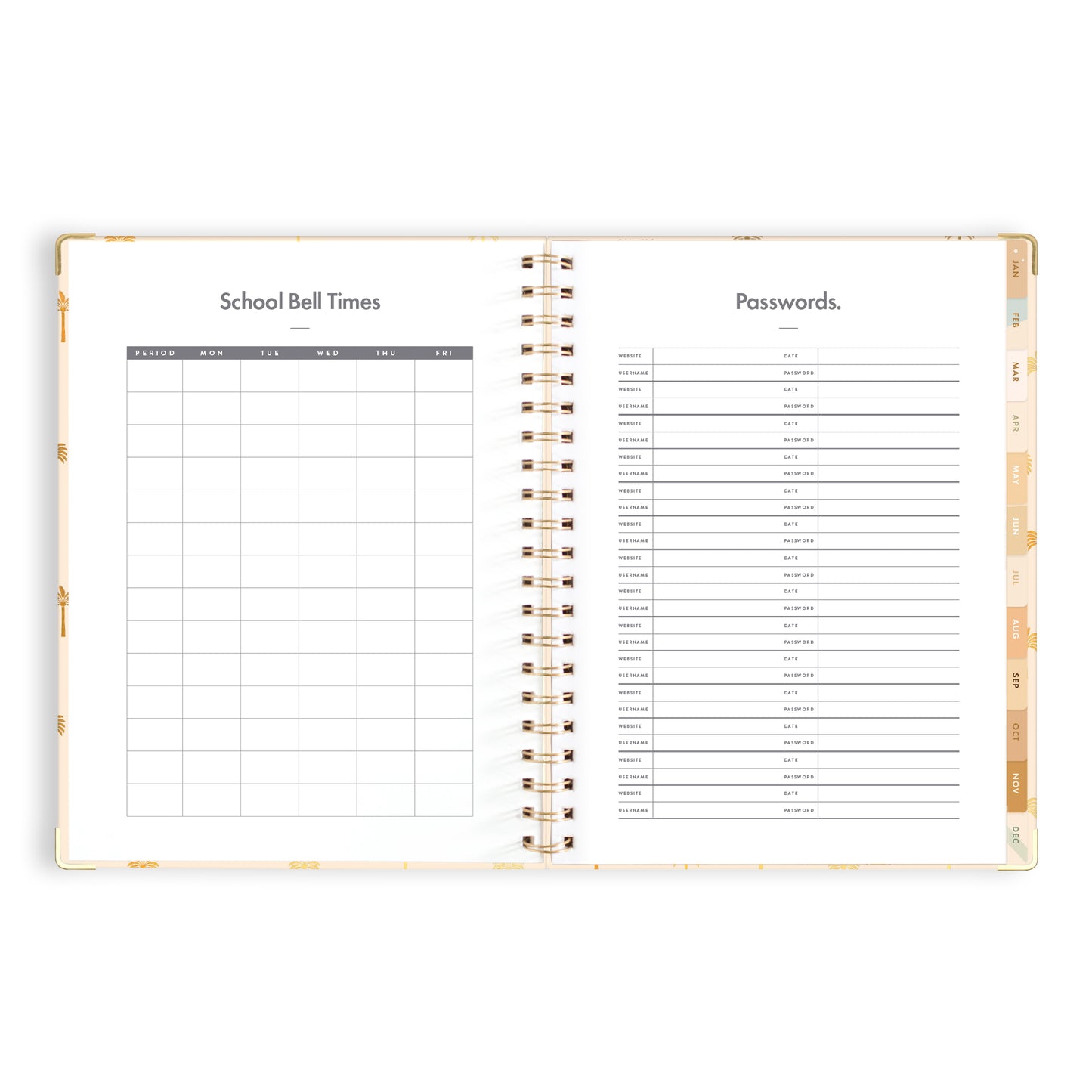 2024 A4 Teacher Planner- Tiny Palms