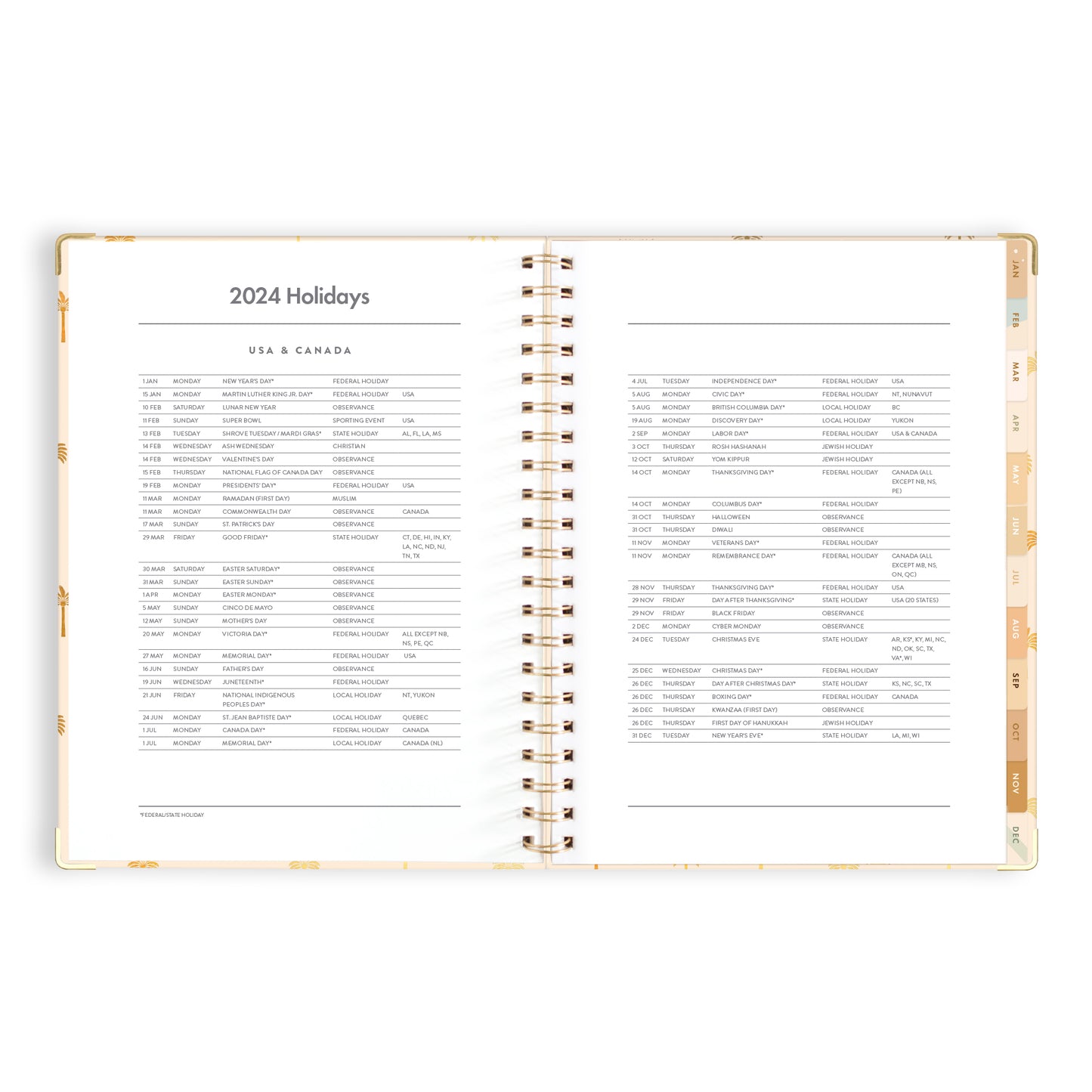 2024 A4 Teacher Planner- Tiny Palms