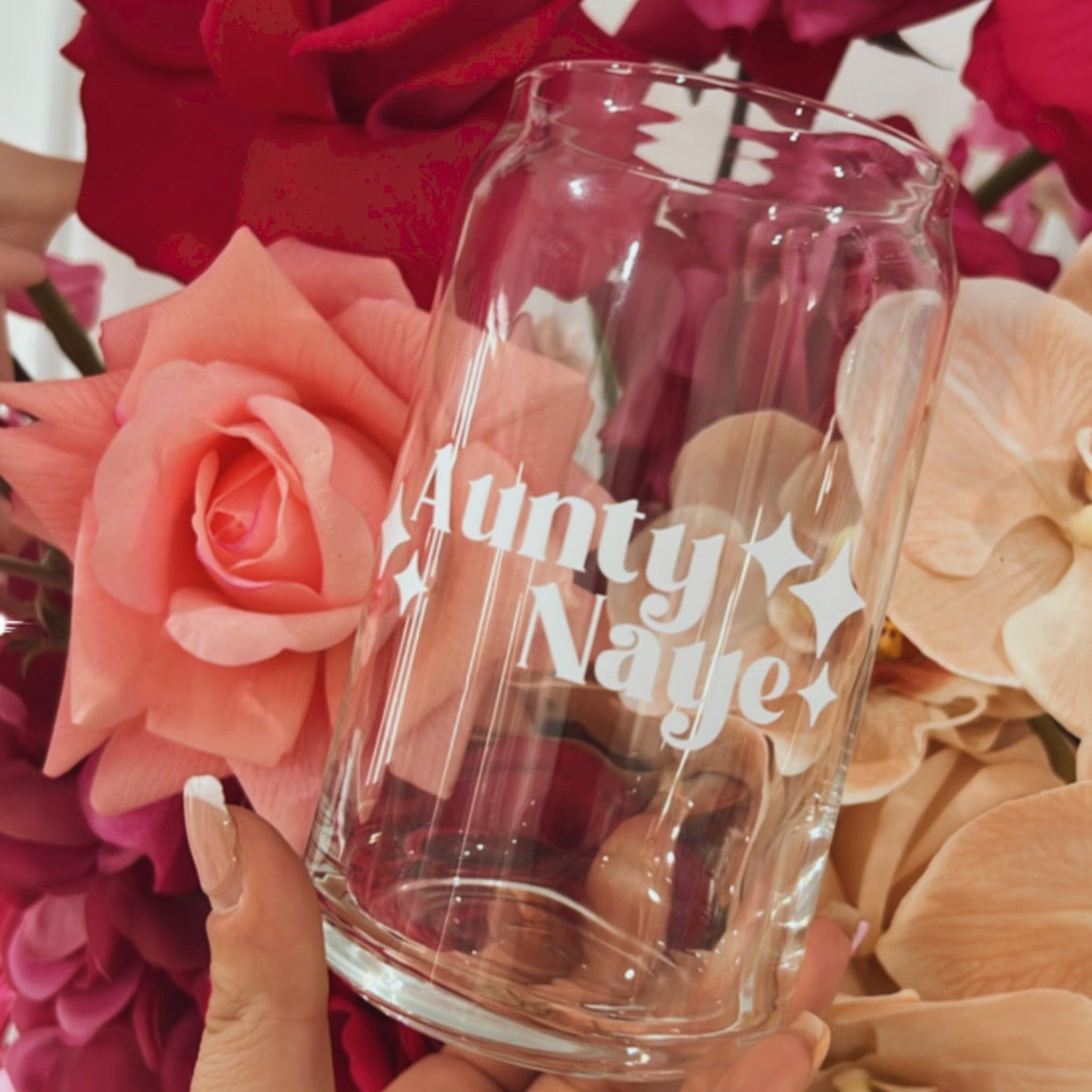 Personalised Cute AF Glass Tumbler