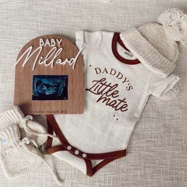Personalised 3D Arch Timber Pregnancy Announcement