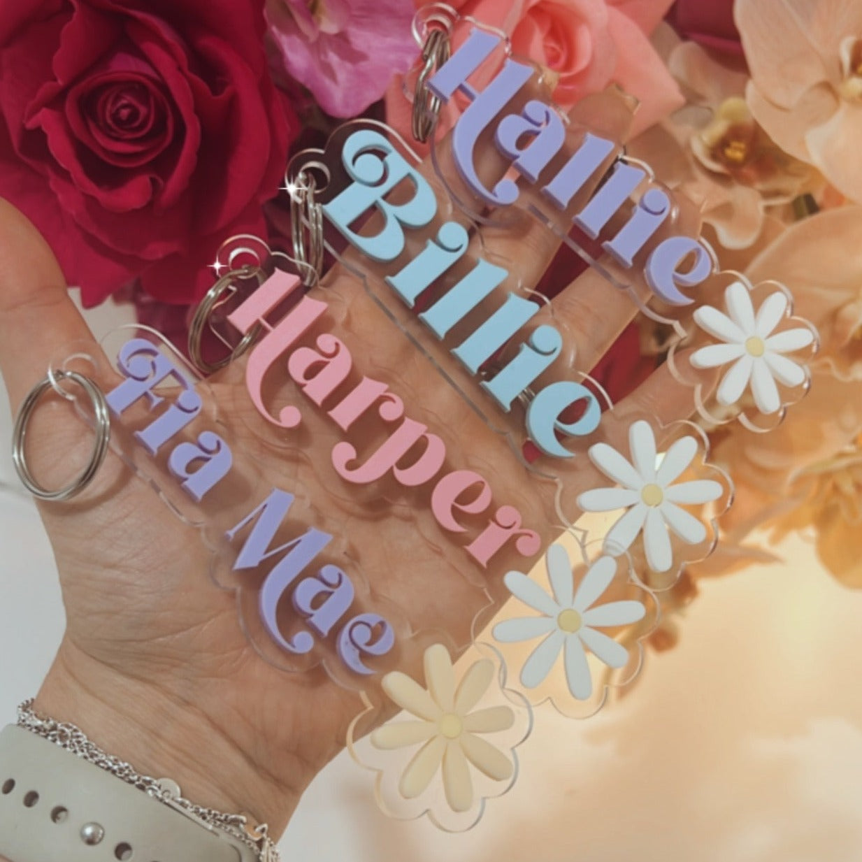 Flower Power Keyring