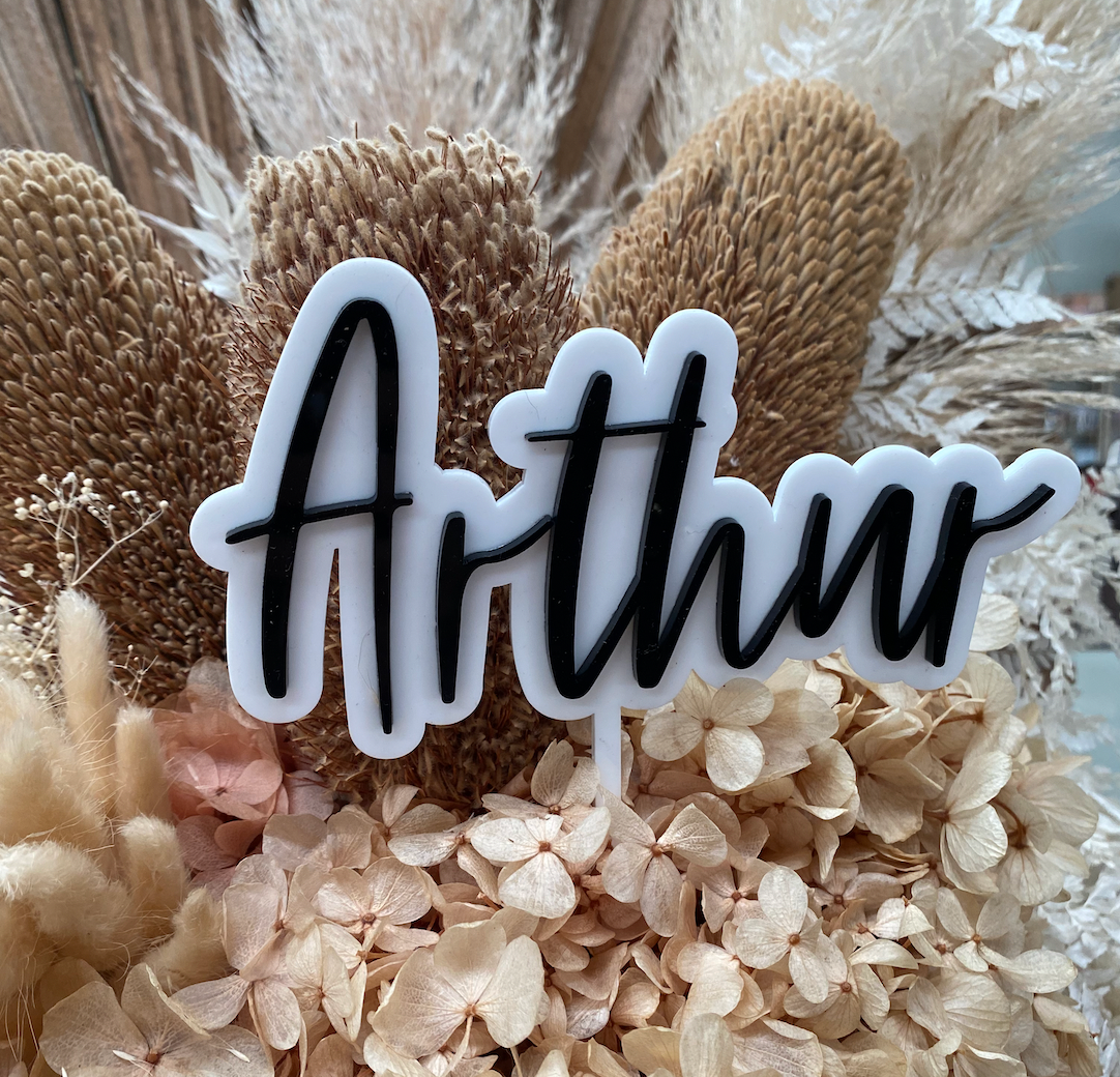 Double Acrylic Cake Toppers