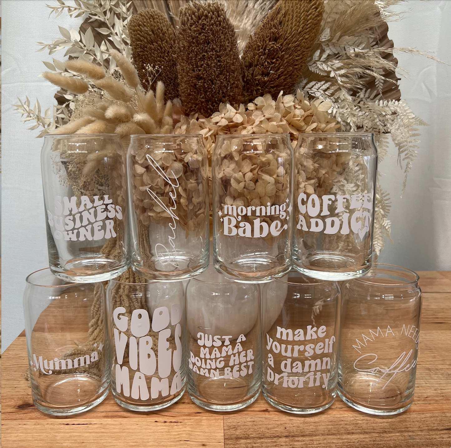 Cute AF Glass Tumbler