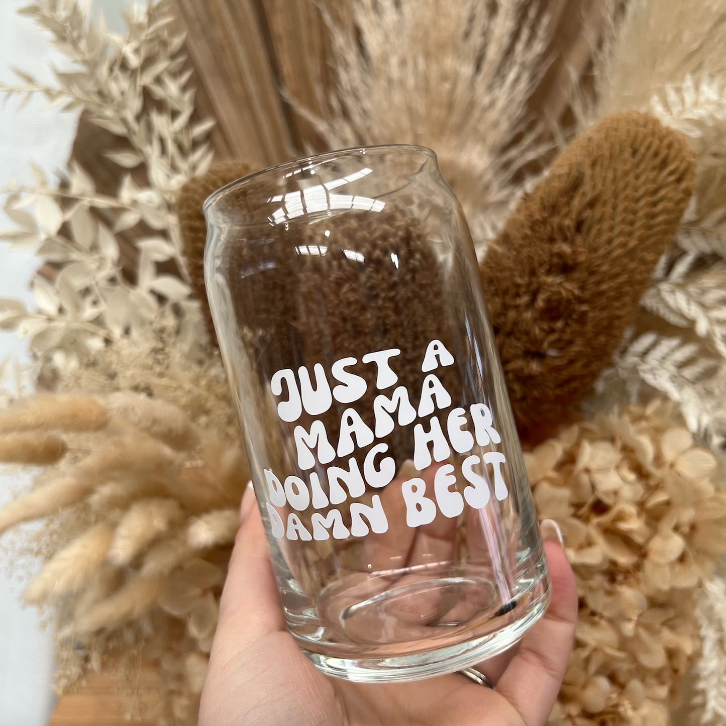 Cute AF Glass Tumbler
