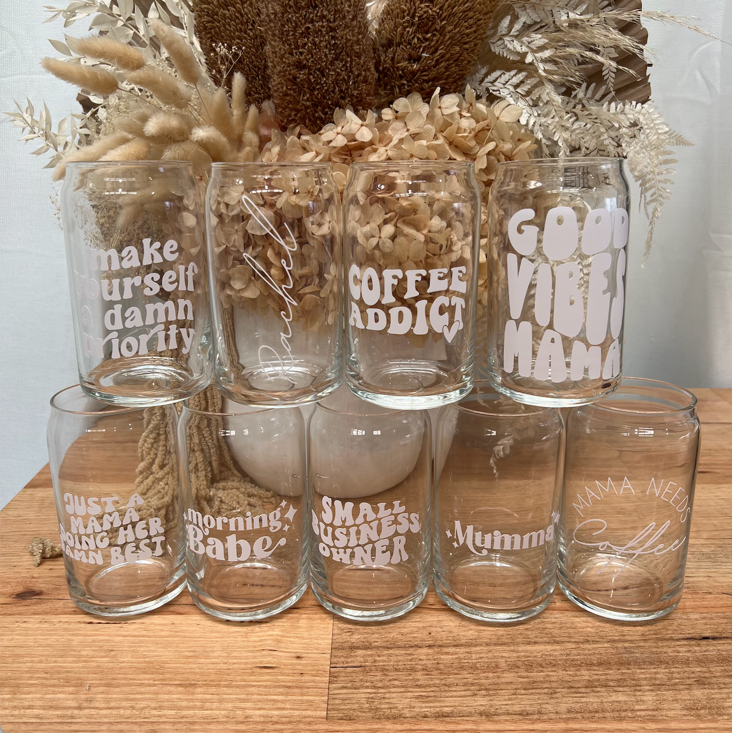 Cute AF Glass Tumbler