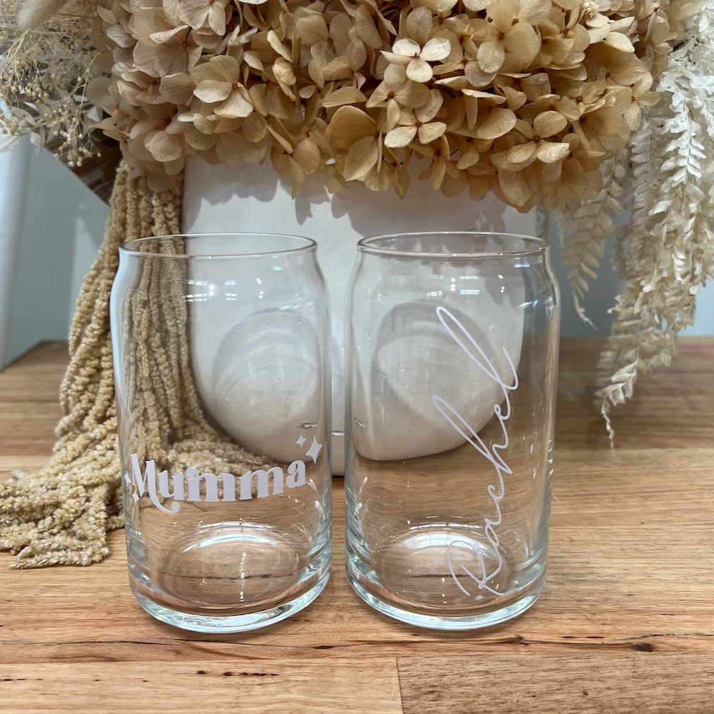 Personalised Cute AF Glass Tumbler