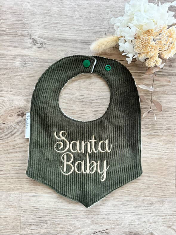 Santa Baby embroidered Bib