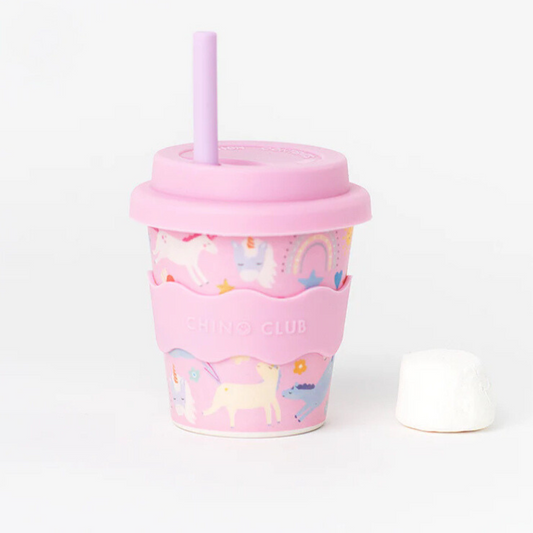 Personalised Pink Unicorn Babychino Cup 4oz