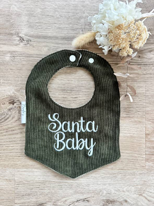 Santa Baby embroidered Bib