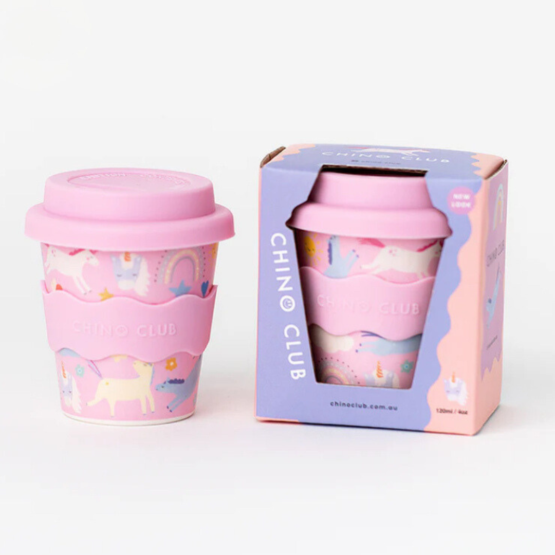 Personalised Pink Unicorn Babychino Cup 4oz