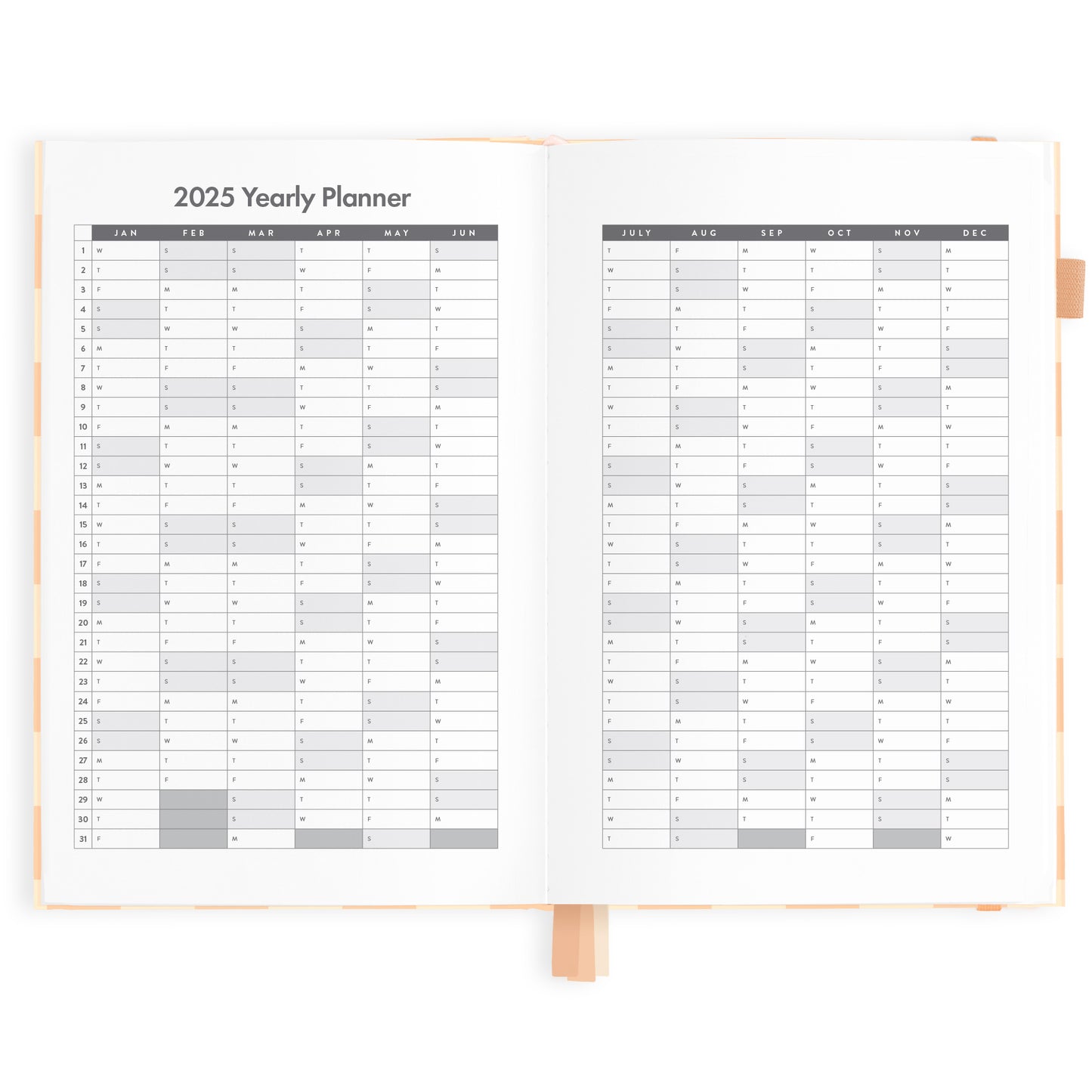 Personalised 2025 A5 Horizontal Planner - Salmon Check