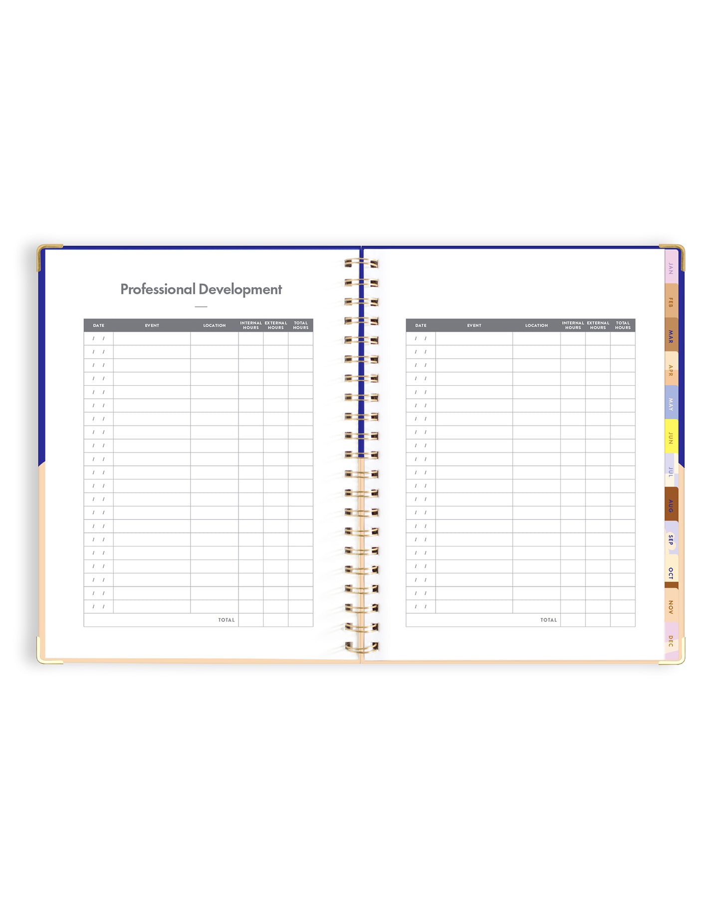 Personalised 2025 A4 Academic Vertical Planner - Cobalt Ripple