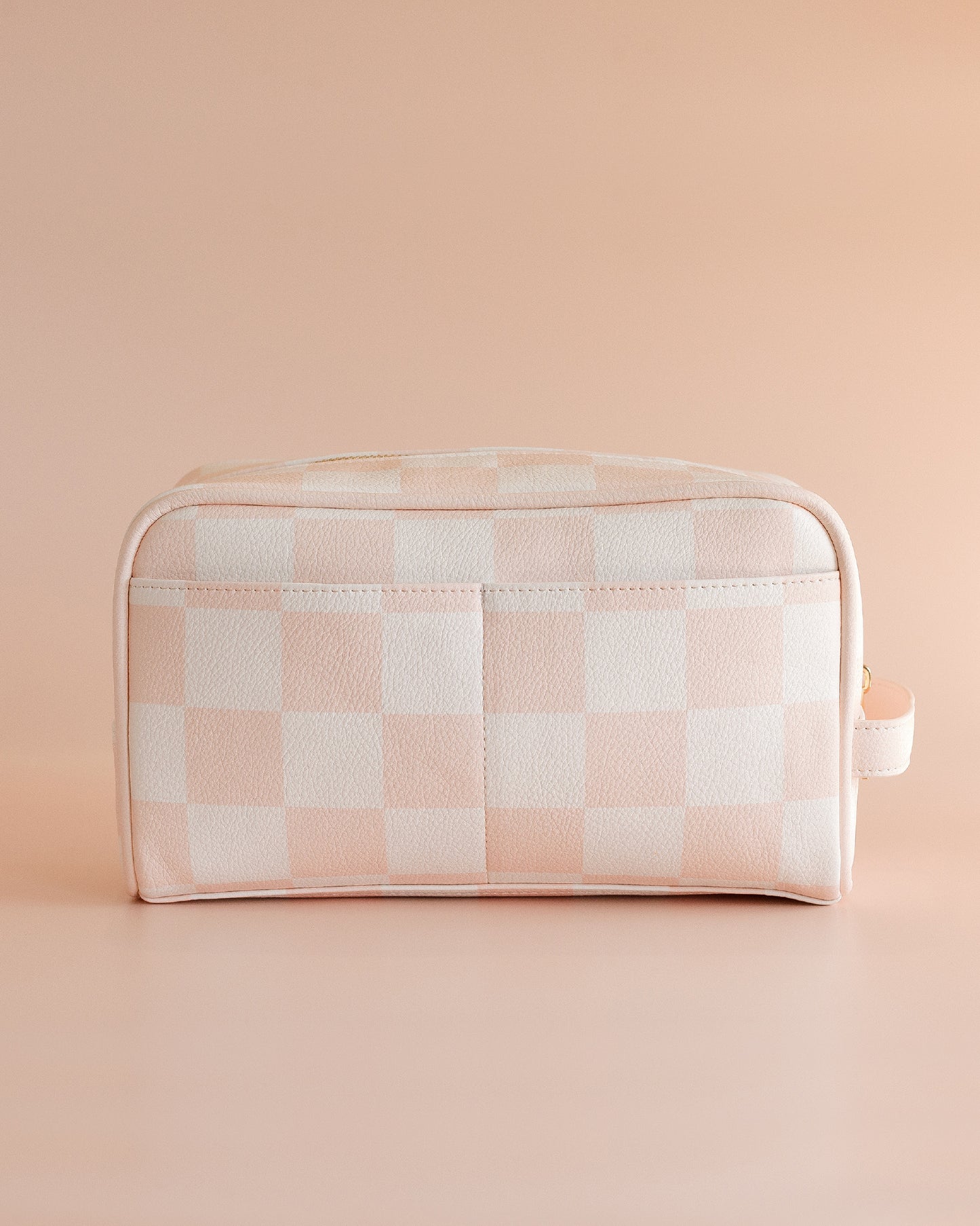 Personalised Salmon Check Cosmetic - Wash Bag