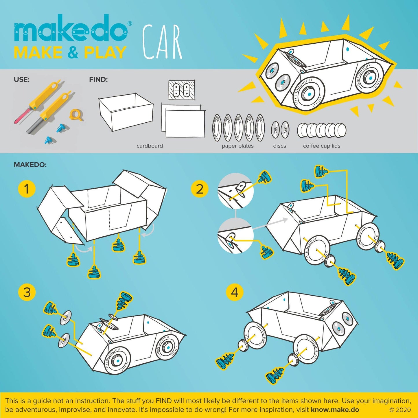 EXPLORE | Makedo Cardboard Construction Kit 1-2 Makers