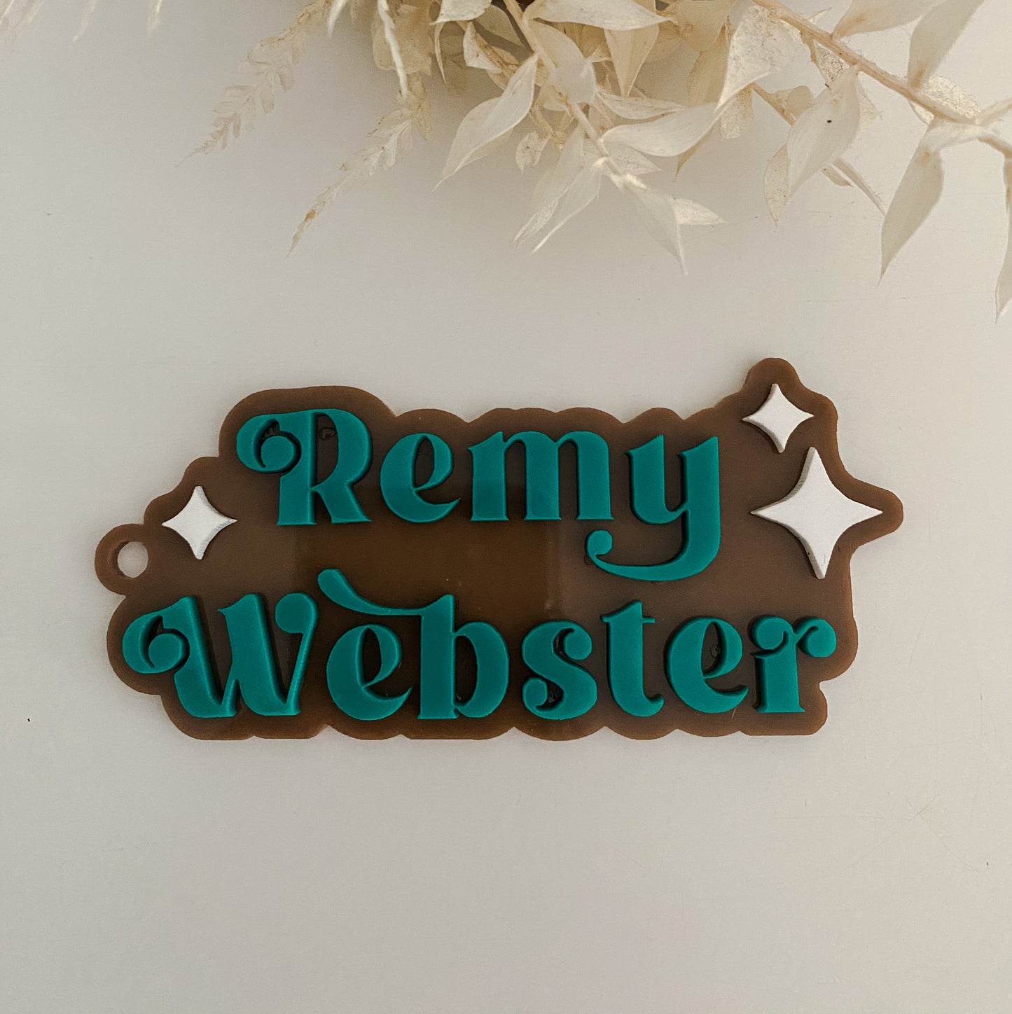 Wanderlust Star Bag tag / Keyring two names