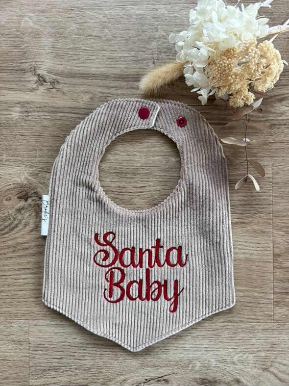 My First Christmas embroidered Bib