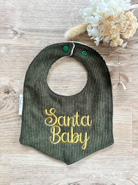 Santa Baby embroidered Bib