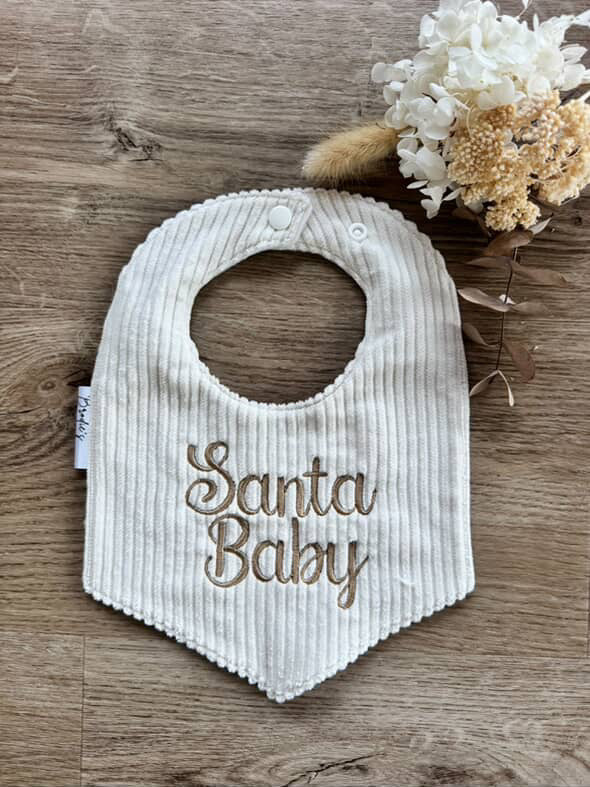 Santa Baby embroidered Bib