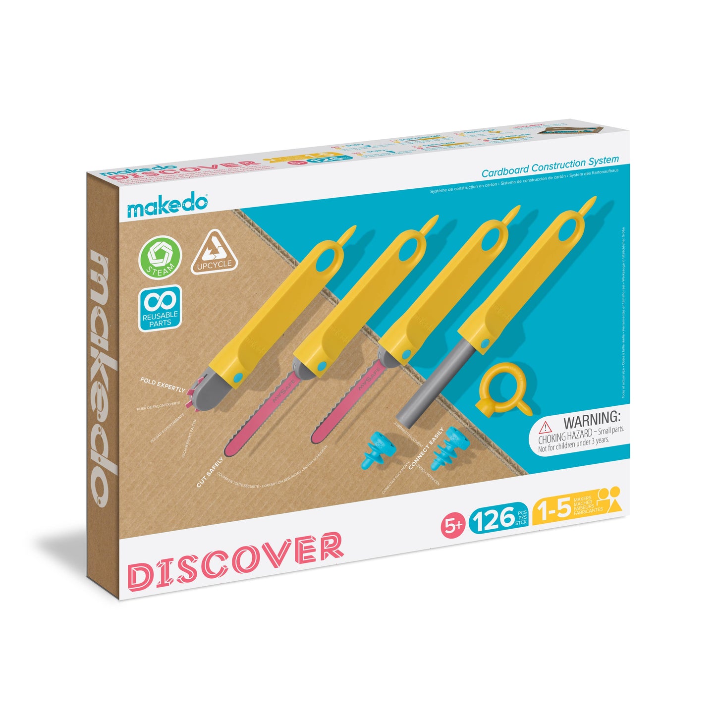 DISCOVER | Makedo Cardboard Construction Toolkit 1-5 Makers