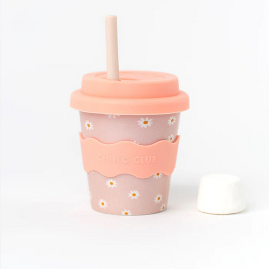 Personalised Pink Daisy Babychino Cup 4oz