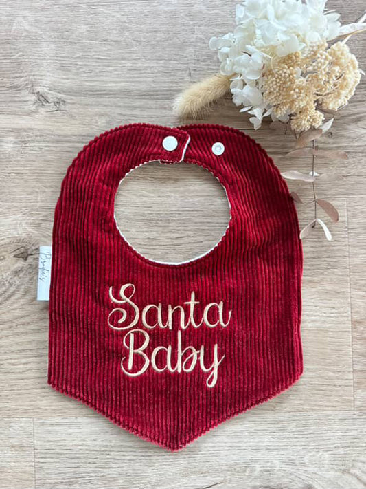 Santa Baby embroidered Bib