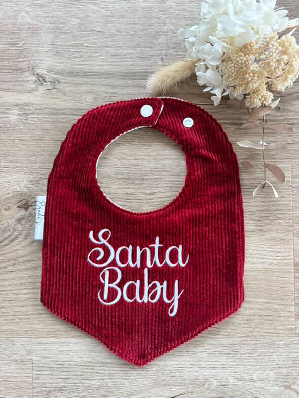 Santa Baby embroidered Bib