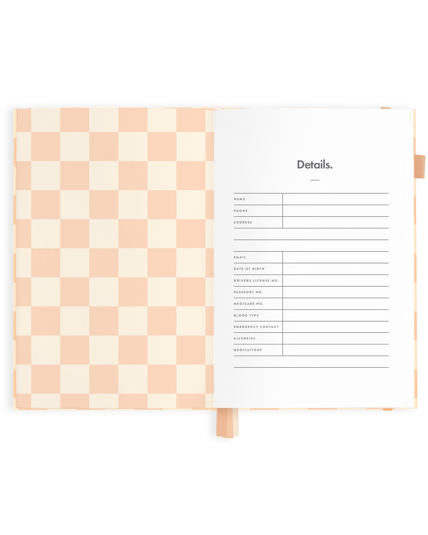 Personalised 2025 A5 Horizontal Planner - Salmon Check