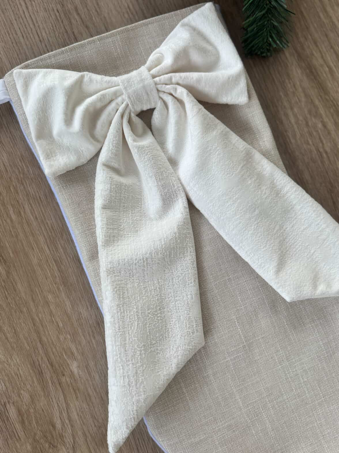 Luxe Velvet Personalised Santa Stocking - Neutrals