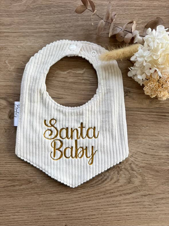 My First Christmas embroidered Bib
