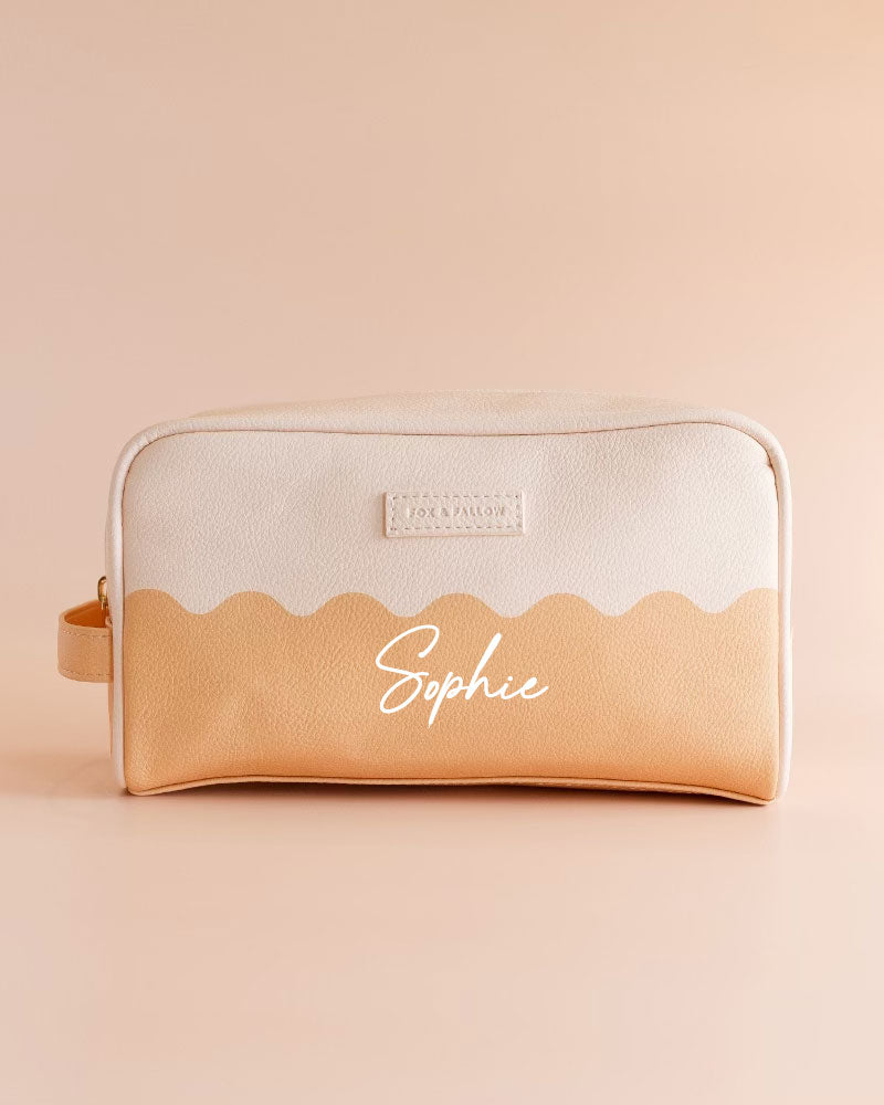 Personalised Caramel Ripple Cosmetic - Wash Bag