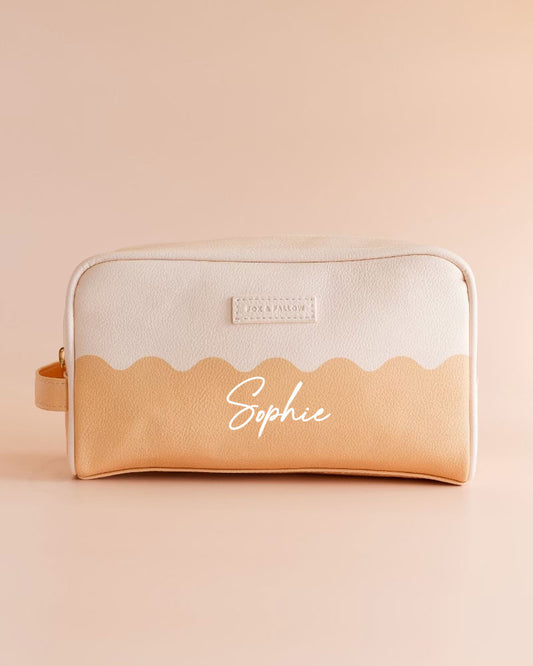 Personalised Caramel Ripple Cosmetic - Wash Bag