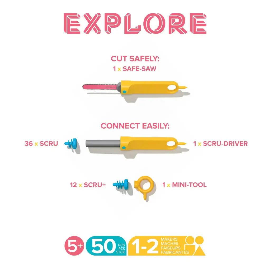 EXPLORE | Makedo Cardboard Construction Kit 1-2 Makers