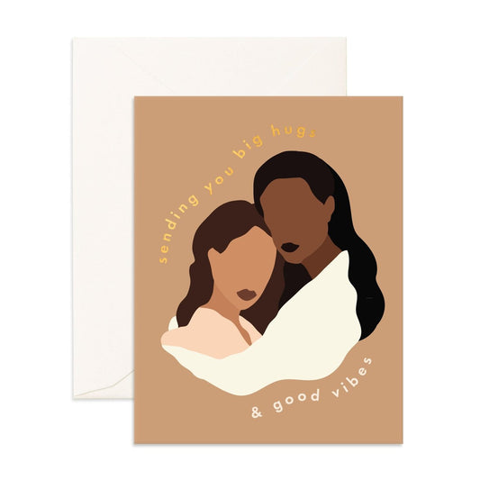 Big Hugs Embrace Greeting Card