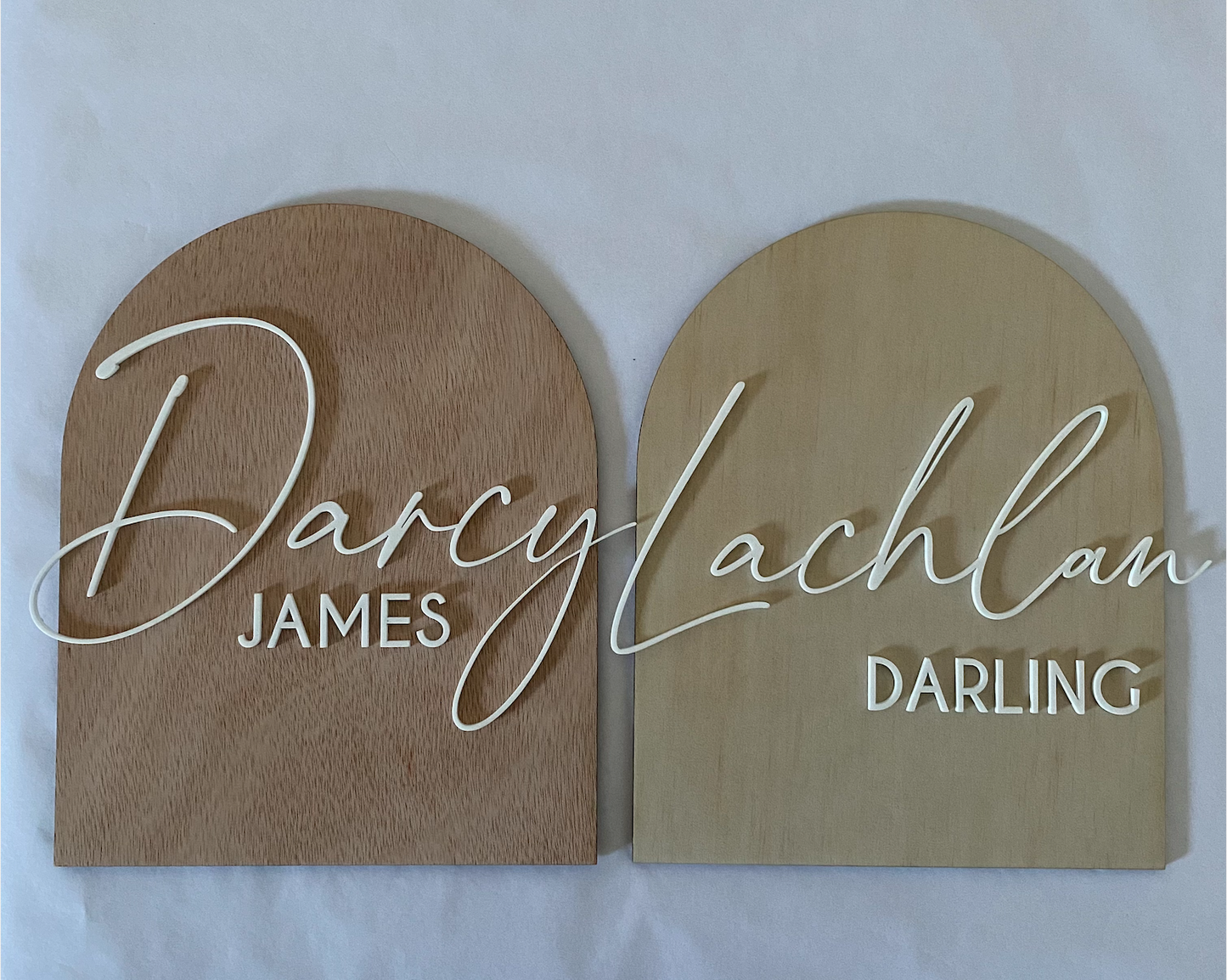 Personalised 3D Arch Timber Pregnancy Announcement